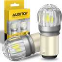 AUXITO 1157 LED Bulb White, 400% Brighter 1:1 Size, 7528 2057 2357 BAY15D LED Lights for Reverse Backup light, Tail Light, Brake Signal Light, DRL, Pack of 2