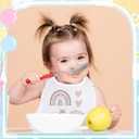 Toulite 30 Pcs White Bibs for Baby Washable Reusable Waterproof Cotton Feeder Bibs with Double Sided Design for Baby Shower Activity and Gifts