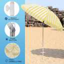 Northroad 8 Feet Large Beach Umbrella with Sand Anchor Heavy Duty High Wind Portable Outdoor Umbrellas w/Carry Bag,Removable Hook,UV 50+ Protection Air Vent Tilt for Patio Garden Pool