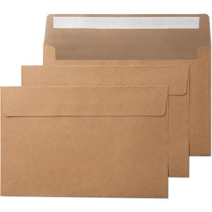 Pack It Chic - 5.5 X 8.5 Envelopes (250 Count) Kraft A9 Peel-and-Stick Envelopes for Photos, Letters, Invitations, Weddings, Announcements, and Holidays - 5 3/4" X 8 3/4"