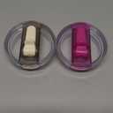 2 Pack 30 oz Tumbler Detachable Flip Straw Lid Replacement Fit for Stanley Quencher ProTour,Leak Proof Lid Compatible with Stanley Cup,No Spill Flip Top Tumbler Cover for Stanley Cup Accessories (rose+off-white)