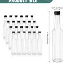 27 Pcs 15 oz Plastic Long Neck Bottle with Screw Caps Homemade Wine Containers Empty Clear Liquor Wine Bottles for DIY Craft Decoration Condiment Vanilla Extract Coquito Limoncello Drinks