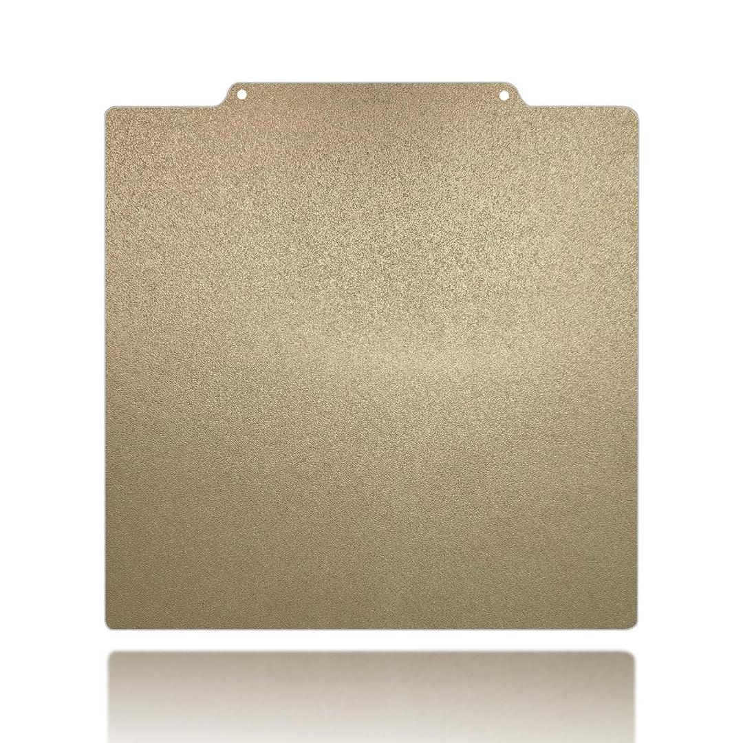 310x310mm Gold PEI Build Plate for CR-10/10S/Artillery SW-X1/X2/Longer LK5, Double Sided Textured PEI Flexible Spring Steel Platform Heated Printing Bed for Creality/Artillery/Longer Printer
