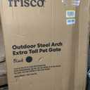 Frisco Outdoor Steel Arch Extra Tall Auto-Close Dog Gate, Black, 41-in