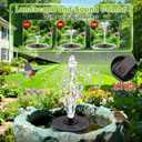 SZMP Solar Fountain with 3 Spray Height, 3.5W Glass Solar Bird Bath Fountain with 4 Adjustable Fixed Rods, and 7 Nozzles, Outdoor Solar Water Fountain Pump for Bird Bath, Garden, Pool, Pond
