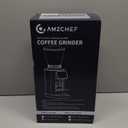 AMZCHEF Coffee Grinder, Burr Coffee Bean Grinder for Home Use with 48 Precise Grind Settings, Detachable Funnel Stand for Espresso, LED Control Panel, Anti-static Design, silver