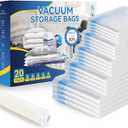 Vacuum Storage Bags,Free Hand Pump, 20Pack