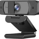 1080P Webcam with Microphone for PC Streaming, Web Camera for Desktop with Privacy Cover, 100° Wide Angle, Auto Light Correction, USB Plug&Play Web Cam for OBS/Gaming/Zoom/Skype/FaceTime/Teams/Twitch