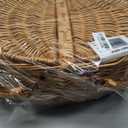 GRANNY SAYS Picnic Basket, Wicker Basket with Lid, Woven Cute Basket with Handle, Storage Basket with Washable Lining & Dual-Flid Lid, Natural Willow Picnic Hamper, White Lining