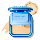 SKINTIFIC Ultra Cover Powder Foundation, Full Coverage Matte Finish, One-Swipe Flawless Pressed Powder with Oil Control, Lightweight & Long-Lasting, Pore-Blurring for Oily Skin (02 Ivory)