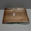 Acacia Wood Serving Tray with Handles (17 Inches) Decorative Serving Trays Platter for Breakfast in Bed, Lunch, Dinner, Appetizers, Patio, Ottoman, Coffee Table, BBQ, Party Great for Lap &Couch