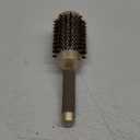 AIMIKE Round Hair Brush, Nano Thermal Ceramic & Ionic Tech, 2.1 Inch Barrel with Boar Bristles for Enhanced Texture, Golden, Hair Drying, Styling, Curling and Shine + 4 Free Clips