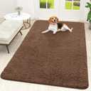 OLANLY Dog Door Mat for Muddy Paws 70x46, Absorbs Moisture and Dirt, Absorbent Non-Slip Washable Doormat, Quick Dry Chenille Mud Mat for Dogs, Entry Indoor Entryway Carpet for Inside Floor, Mocha