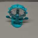 Cat Dog Treat Dispenser Toy - Cat Interactive Feeder Pet Food Toys Feeder 360 Degree Rotating Food Leakage Device Rotate with Strong Suction Cup Money Wheel Shape (Lake Blue)