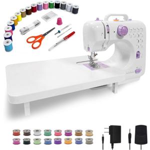 Sewing Machine for Beginners, Portable Sewing Machine with 12 Built-in Stitches, 2 Speed(High-Low Speeds), 2 Power Supply Method