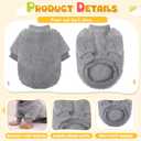 Dog Sweater for Small Dogs Girl Boy, Winter Fleece Teacup Dog Sweaters, Cute Puppy Clothes Warm Soft Pet Outfit Apparel (Light Grey, Small)