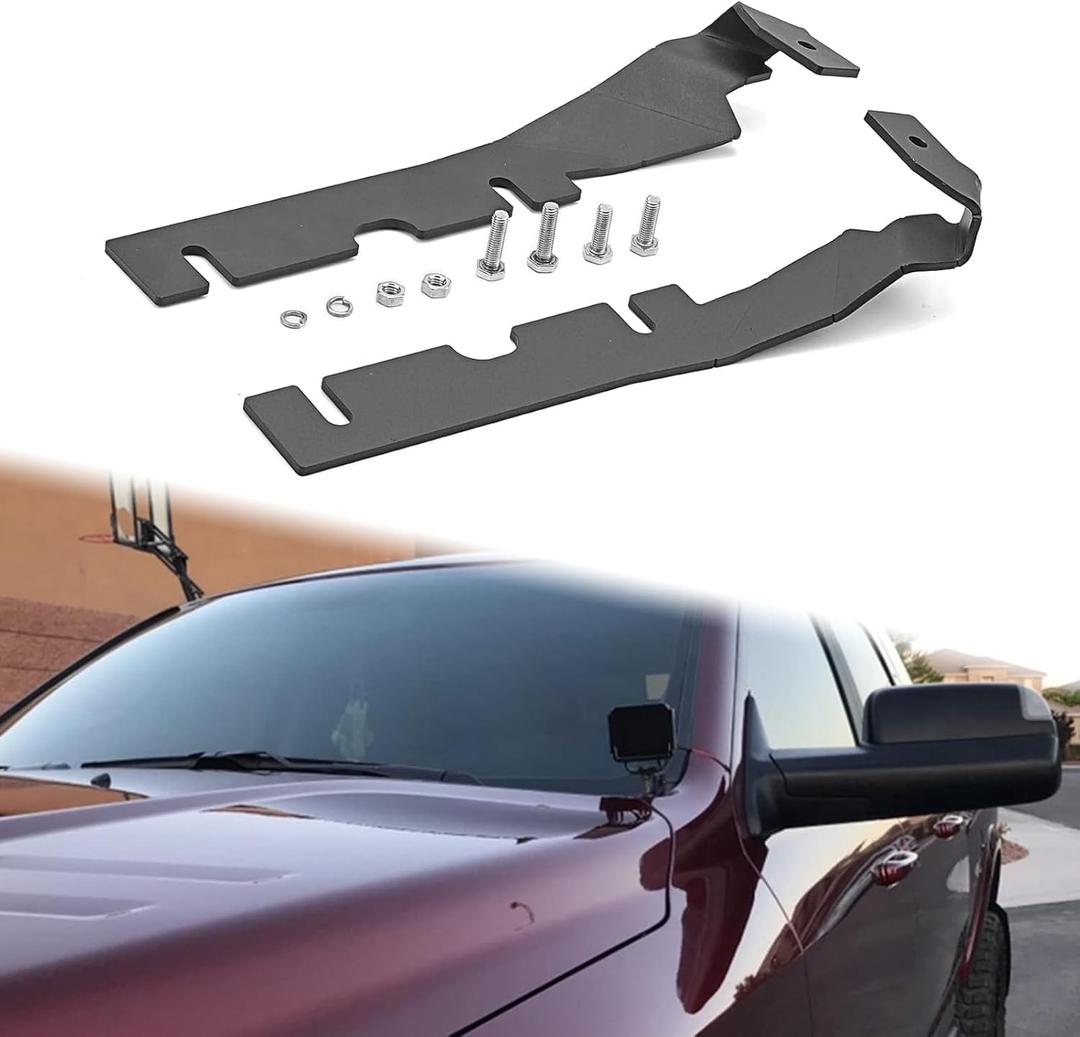 Dasen Light Mounting Brackets Left & Right Side Hood Hinges Cube Light Mount Compatible with Dodge Ram 1500 2009-2018, Fit Ram 1500 Classic 2019-2023