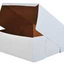 SCT White One-Piece Non-Window Bakery Boxes, 14 x 14 x 6, White, Paper, 50/Carton, 14" L x 14" W x 6" H - 50ct