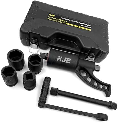 KJE Heavy Duty Torque Multiplier Wrench Set, w/ 1-5/16~1-5/8Inch Cr-v Socket (4800 N/M, 3,540 ft/lb), 1:64 Saving Lug Nut Remover Torque Wrench for Semi Truck & RVs - Amazon.com