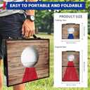 Portable Cornhole Board Set - Aluminum, Foldable 24x12in or 36x24in with Bean Bags | for Adults, Indoor/Outdoor, Travel, Beach & Camping
