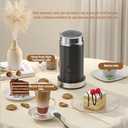 Milk frothing machineAutomatic milk frotherElectric for Hot & Cold Froth, Froth Or Heat MilkMultifunctional milk frotherAutomatic off & Easy Cleaning, Silent Operation (black)