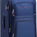 Softside Expandable Luggage with 4 Spinner Wheels, Durable Checked-Luggage Suitcase (Blue, 29-Inch)