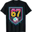 Soccer Drip Number 67 Soccer Player T-Shirt, Size L
