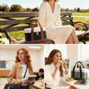 LOVEVOOK Insulated Lunch Bag for Women - Cute Lunch Box Cooler for Work, Picnic, and Beach, Black