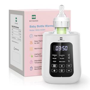 Bottle Warmer, HIYAKOI Baby Bottle Warmer for Breastmilk or Formula, Water Bath Technology with Accurate Temperature Control, Automatic Shut-Off, Bottle Warmer for All Bottles