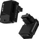 EZDIY-FAB PCIe 5.1 Adapter - 600W 12+4pin,16pin 12VHPWR GPU Power Connector,12V-2x6 GPU Adapter,90 Degree Right Angle - Compatible with RTX 3090Ti, 4070Ti, 4080, 4090 GPU -STD Type, Black, 1 Pack