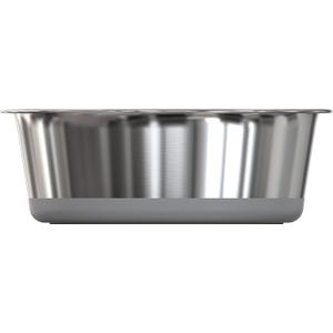 2.5 lb Weighted Dog Bowl - No Slip, No Tip - Heavy Stainless Steel Dog Bowl with Silicone Rubber Foot