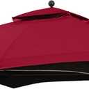 MASTERCANOPY Replacement Canopy Top for Lowe's Allen Roth 10x12 Gazebo #GF-12S004B-1 (Burgundy,Polyester)