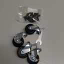 2 inch Heavy Duty Casters Set of 4, Rubber Stem Wheels for Wire Shelving