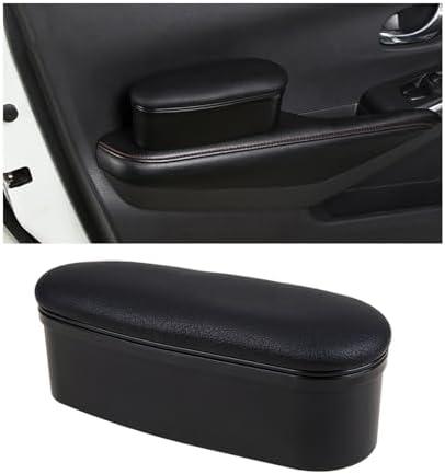 Ohleats Car Armrest Support Cover, Adjustable Auto Side Door Armrest Pillow Relieve Driver Arm Fatigue, Automotive Knee Elbow Pad with Storage Box, Interior Car Accessories (Black, Style 1)