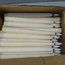 Baquler 100 Pcs Flameless Taper Candles LED Taper Candles Flickering Bulk Ivory LED Candlestick for Easter Wedding Church Halloween Christmas Party Decor Table Centerpiece, 8.5 in, No Batteries