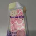 Lovmooful Compatible for iPhone 12 Case Cute Heart with Love Lens Bumper Protector for Girls Women Soft TPU Shockproof Protective Girly for iPhone 12-Pink Heart