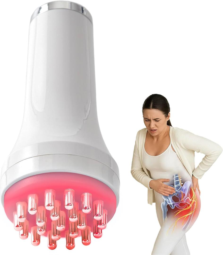 DiDEER Sciatica Pain Relief Devices, Deep Tissue Massager with Multi-Mode Technology,Heat & Light, Targeted Relief for Sciatic Nerve & Lower Back Pain (White)