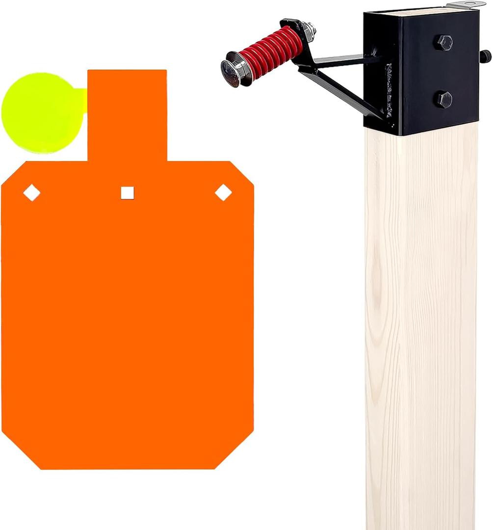 Hostage Reactive Shooting Target AR500 Steel 10×16 inches 1/2 inch Thick Stand System Hostage Reactive Shooting Targets with 2x4 Steel Target Hanger Kit