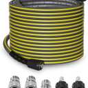 Flexible Pressure Washer Hose 100FT, 1/4'' Kink Resistant 3600 PSI Power Washer Hose Extension with M22 and 3/8" Quick Connection Kit for Gas and Electric Pressure Washers