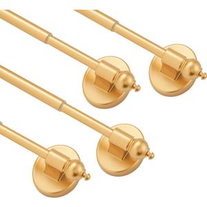 Magnetic Curtain Rods,Multi-Use Adjustable Appliance for Metal Doors,Windows,No Tools Needed16-28 InchGold4 Pack