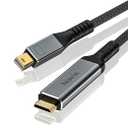 Displayport to Mini HDMI Cable 4K Unidirectional 3Ft 2K@60Hz Thunderbolt 2 to Mi-ni HDMI Cable for MacBook, Surface Pro/Dock to KYY, ARZOPA, VILVA, MNN Portable Monitor (Not HDMI)