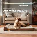 Laifug Orthopedic Dog Beds for Large Dogs,4.5" Memory Foam Dog Beds,Durable Water Proof Liner Removable and Washable, Nonskid Bottom, Brown 46"x28"x8"