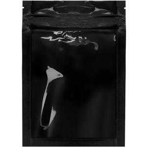 Human Objects |1 Gram Mylar Bags All Black - 100 Count - food storage, heat sealable, smell proof, stand up pouches for herbs, spices, coffee, tea, & more