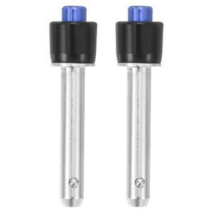 2 x uxcell 2 Pcs Quick Release Pin, 1/4" x 1.06"(Dia. x L) Ball Locking Pin with Push Button 304 Stainless Steel Ring Handle Locking Pin with Wire for Audio Bimini Top Marine, Silver