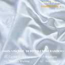 YIYEA 100% Organic Viscose Derived from Bamboo Sheets Full Size Set, Luxury 400TC Jacquard Bed Sheets, Soft Breathable Cooling Sheets,16" Deep Pocket, with 2 Sheet Fasteners (White, Full)