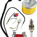 GX390 GX340 Ignition Coil Assembly for Honda & Clones Predator 420cc with Air filter for Honda 17210-ZE3-505 F6TC spark plug and On Off Switch Engine Kill Switch with Low Oil Sensor