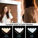 LED Vanity Lights For Mirror, Consciot Hollywood Style Vanity Lights With 10 Dimmable Bulbs, Adjustable Color & Brightness, USB Cable, Mirror Lights Stick on for Makeup Table Dressing Room Mirror