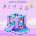 FBSPORT Inflatable Bounce House, Kids Bounce Castle Slide for Indoor Outdoor,Toddler Baby Jumper Bouncer, Kids Jumping Bouncy House with Blower, Ball Pit Pool, Basketball Hoop, Dart Game, Blue, 9.35 ft L x 8.7 ft W x 5.7 ft H