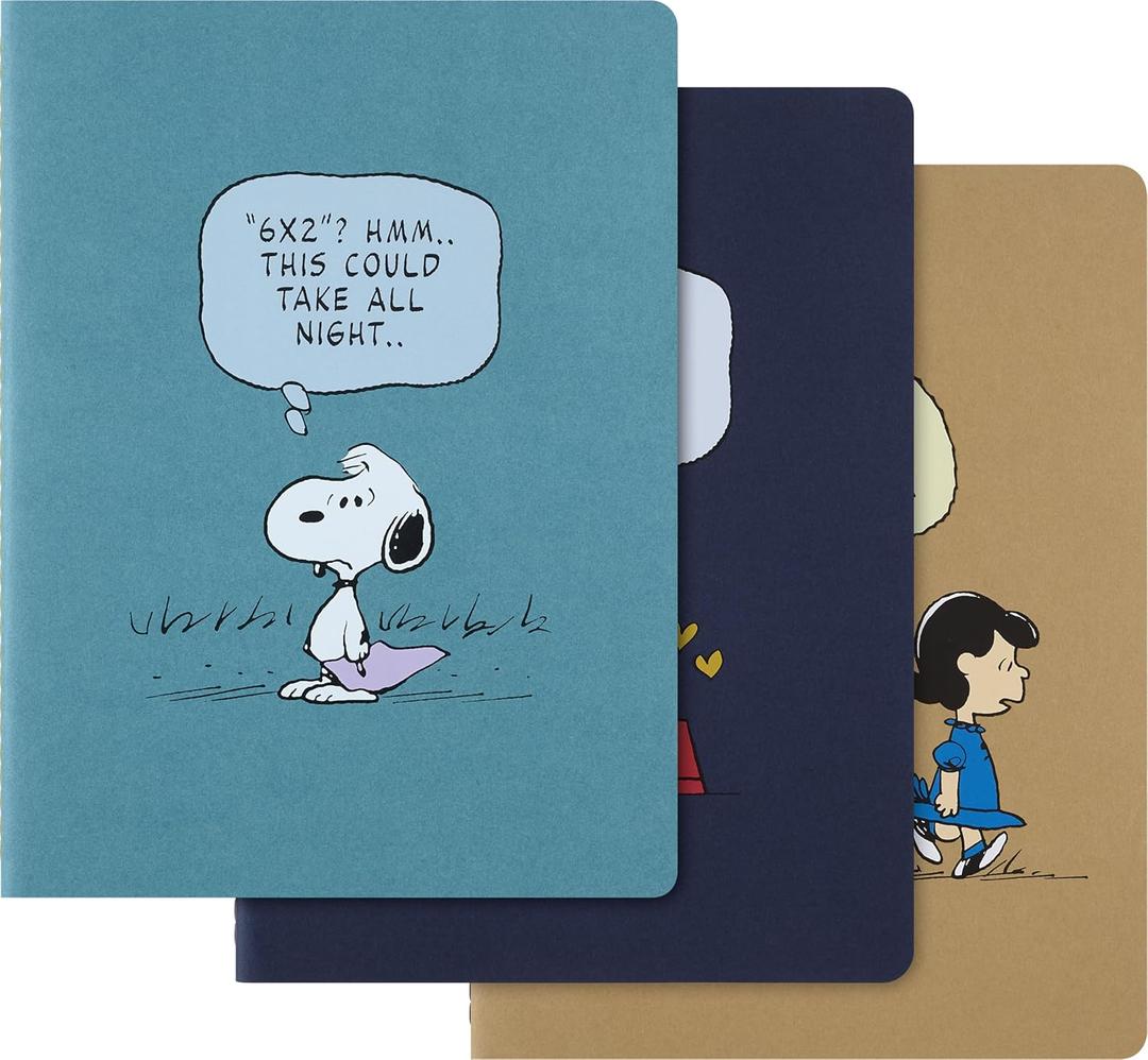 Moleskine Limited Edition Peanuts Set of 3 Cahier Journals, Soft Cover, XL (7.5" x 9.75"), Ruled, Multicolor, 120 pages