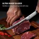 YOTSUBA Butcher Knife, 10 Inch Breaking Knife, Razor Sharp High Carbon Steel Curved Carving Knives for Meat Cutting with Ergonomic Handle, Slicing Brisket Knives for kitchen with Gift Box